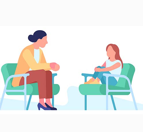Child in therapy (illustration)