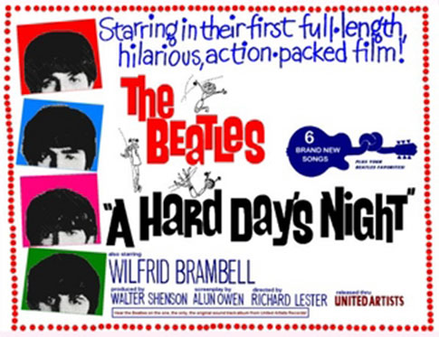 Beatles: A Hard Days Night movie poster