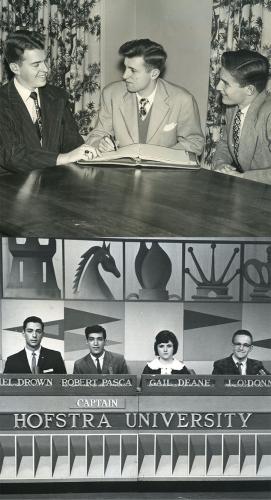 Archival photos of Hofstra's Speech and Debate Team
