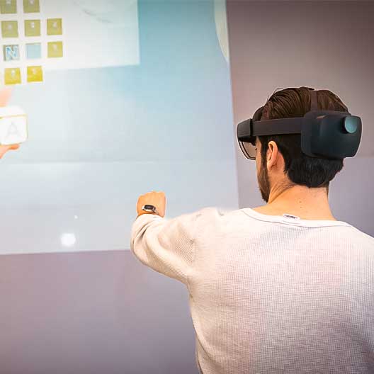 Student Using Projected Screen