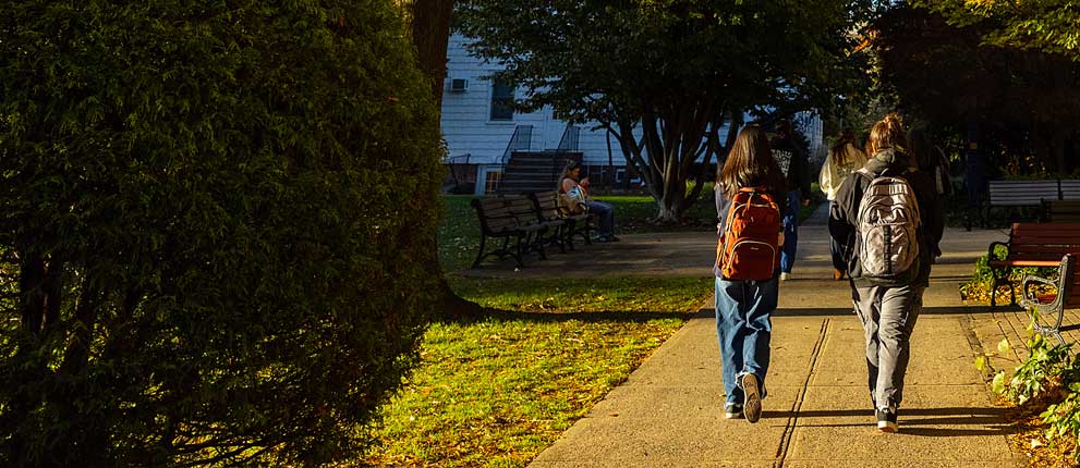Students Walking on Campus