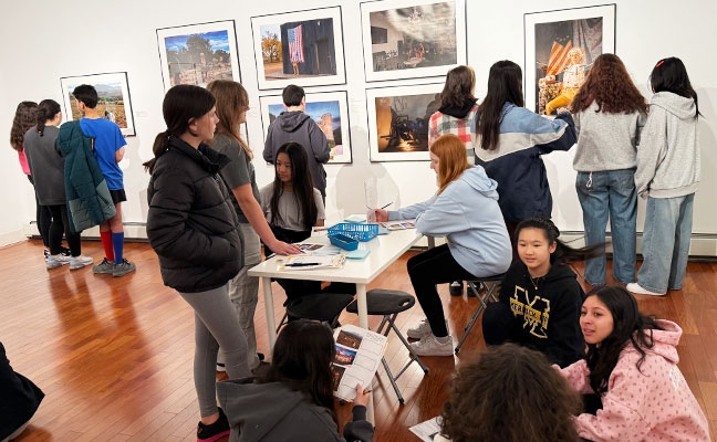Student interaction in museum