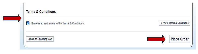 Terms and Conditions window