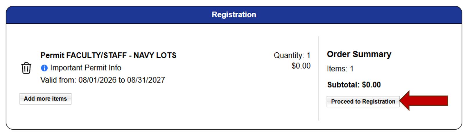 Registration Screen