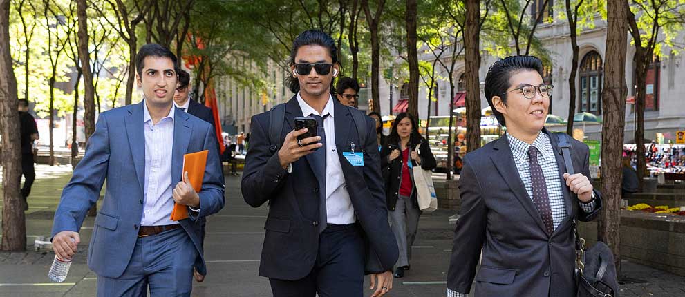 Business students in NYC