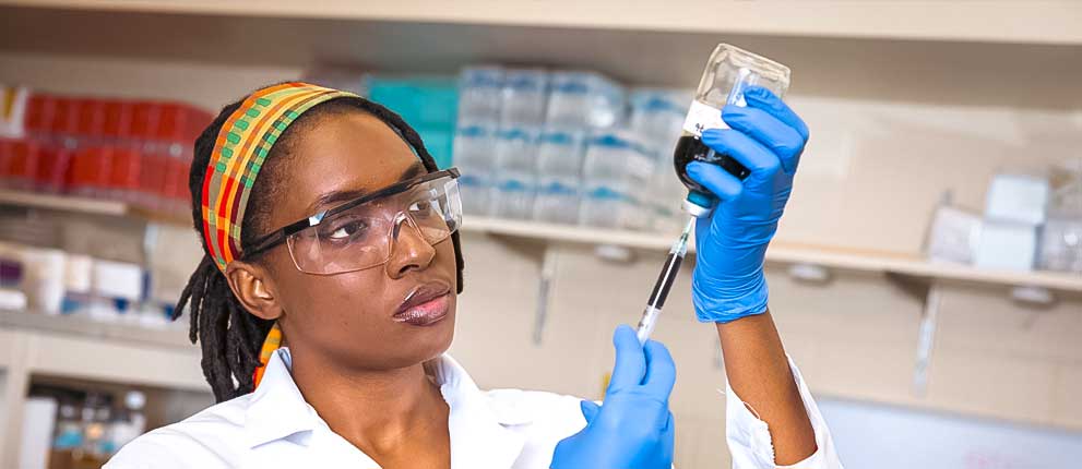 Student in Lab