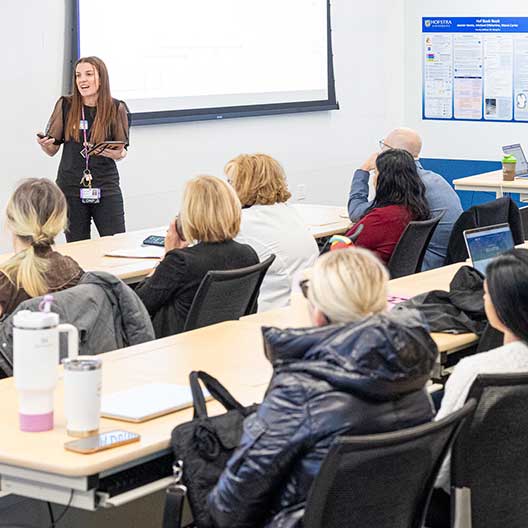 Person giving a presentation