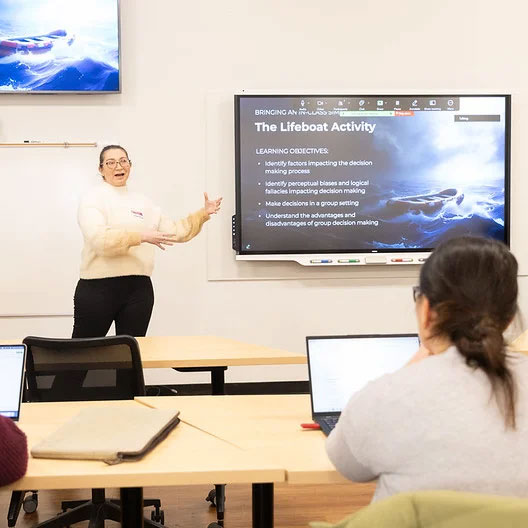 Person giving a presentation