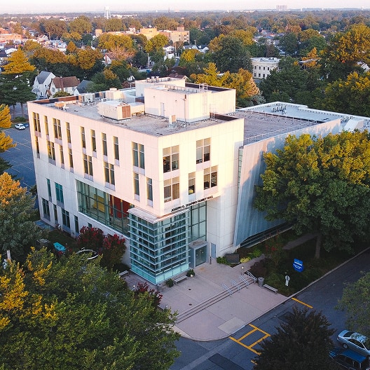 Aerial view of the Joseph G. Shapiro Family Hall
