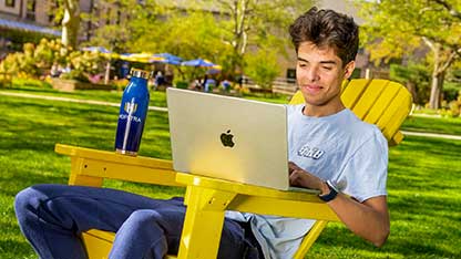 Student on laptop