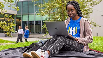 Student on laptop